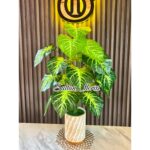 Daun Hias Jumbo 18k Vas Marble Free Batu dan Rumput - Gambar 4