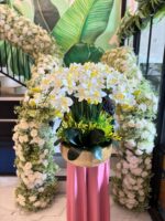 Bunga Hias Anggrek Cymbidium Promax 12 cabang vas Marble - Gambar 5